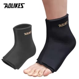 AOLIKES 1PCS Hot and Cold Relief Gel Ankle Sleeve,Soft-Touch Stretch Fabric,Contoured Hydrogel Design for Comfort and Relaxation