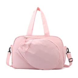 Women Pink Tennis Bag Large Capacity Racket Holder Handbag Separate Shoe Compartment Gym Sports Duffle Bag With Bottle Pocket