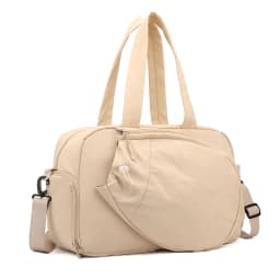 Women Pink Tennis Bag Large Capacity Racket Holder Handbag Separate Shoe Compartment Gym Sports Duffle Bag With Bottle Pocket
