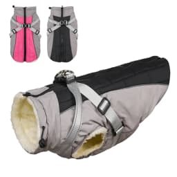 Winter Dog Jacket with Harness Waterproof Outdoor Pet Coat for Small Large Dogs Reflective Thicken Warm Dog Clothes Vest Jacket