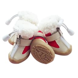 4pcs/set Elastic Winter Pet Dog Shoes Anti-slip Velvet Thickening Warmer Small Comfort Boots Puppy Animal Chihuahua Yorkshire