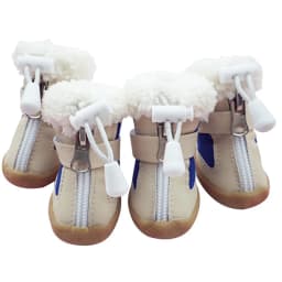 4pcs/set Elastic Winter Pet Dog Shoes Anti-slip Velvet Thickening Warmer Small Comfort Boots Puppy Animal Chihuahua Yorkshire
