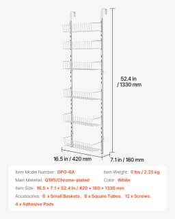 SucceBuy 6/8/9/10 Tier Over the Door Pantry Organizer Heavy-Duty Steel Hanging Spice Rack, Adjustable Wall Seasoning Shelves
