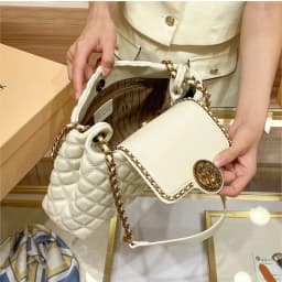 Brand Genuine Leather Chain Bag for Women in 2024, New Designer with a Sense of Luxury, Large Capacity Underarm Shoulder Bag