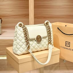 Brand Genuine Leather Chain Bag for Women in 2024, New Designer with a Sense of Luxury, Large Capacity Underarm Shoulder Bag
