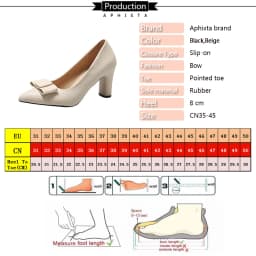 Aphixta Big Size 45 Classic Party Pumps Women High Chunky Heels Pumps Elegant Women High Heels zapatos mujer 2024 tendencia
