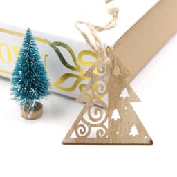 6PCS Vintage Christmas Wooden Pendants Hollow Hanging Ornaments for Christmas Tree Decorations Kids Xmas Gifts DIY Painting