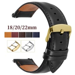 Vintage Brown Leather Watchband 18mm 20mm 22mm 24mm Cowhide Watch Strap Men Women Quick Release Bracelet Universal Wristband