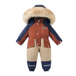 Winter Baby Jumpsuit Warm Thicken Boys Ski Suit Plus Velvet Kids Clothes Windproof Children Snow Wear Clothes 1-5 Yrs
