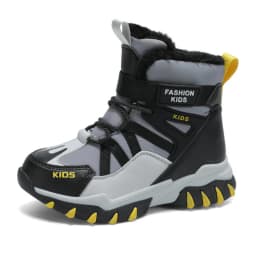 Kids Snow Boots Winter Fashion High Top Warm Plush Comfortable Anti Slip Stable Walking Shoes Boys Outdoor Sneakers Size 30-40