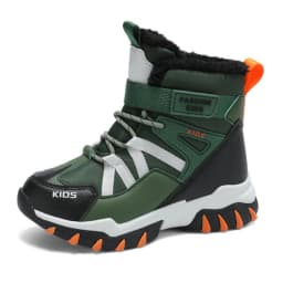 Kids Snow Boots Winter Fashion High Top Warm Plush Comfortable Anti Slip Stable Walking Shoes Boys Outdoor Sneakers Size 30-40