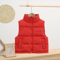 2026 Autumn Winter New Boys Girls Vest Solid Color Waterproof Thick Keep Warm Zipper Jacket For 4-14Y Kids Cotton Down Waistcoat