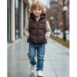 2026 Autumn Winter New Boys Girls Vest Solid Color Waterproof Thick Keep Warm Zipper Jacket For 4-14Y Kids Cotton Down Waistcoat