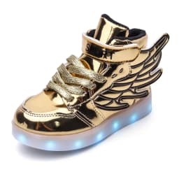 Luminous Wing Kids Sneakers USB Charge LED Illuminated Shoes Boys Girls Casual Sport Board Shoes for Older Children Lights Shoe