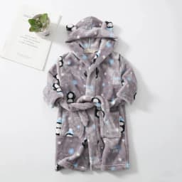 Kids Coral Velvet Bathrobe Baby Girls Boy Cartoon Fleece Pajamas Children Soft Bath Robe Nightgown Teenager Toddler Clothing