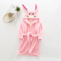 Kids Coral Velvet Bathrobe Baby Girls Boy Cartoon Fleece Pajamas Children Soft Bath Robe Nightgown Teenager Toddler Clothing