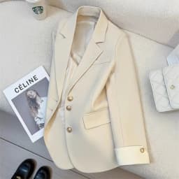 Blazer Woman Korean Fashion Spring Autumn New Solid Color Suit Jacket Leisure Temperament Senior Sense of Ladies Suit Streetwear