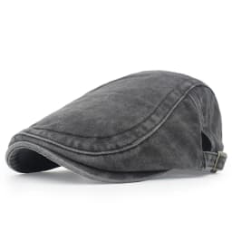 Four Seasons Retro Beret for Men and Women British Fashion Eight-Character Stitching Washed Denim Peaked Cap Forward Hat Trendy