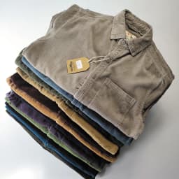 Autumn Winter New American Retro Long-Sleeve Lapel Corduroy Shirt Men's Fashion 100% Cotton Washed Single Pocket Casual Blouses