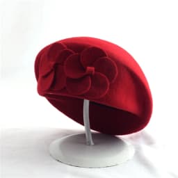 Fashion Women Flowers Cashmere Berets Female Bonnet Caps Winter Women's Hats High Quality Wool Beret Lady Painter Hats Lady