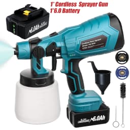 1000ML Cordless Electric Spray Gun For Makita 18V BL1830 Battery HVLP Paint Sprayer For Furniture Cabinets Walls Fence Door