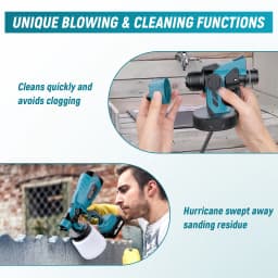 1000ML Cordless Electric Spray Gun For Makita 18V BL1830 Battery HVLP Paint Sprayer For Furniture Cabinets Walls Fence Door