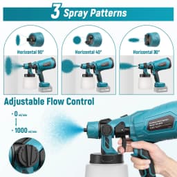 1000ML Cordless Electric Spray Gun For Makita 18V BL1830 Battery HVLP Paint Sprayer For Furniture Cabinets Walls Fence Door