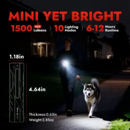 WARSUN T9PRO 1500Lm LED Keychain Flashlight with Magnet, Portable Mini Pocket Torch and Work Light