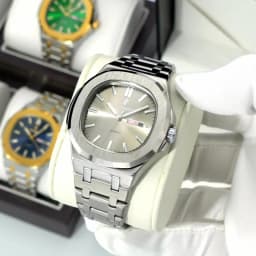 POEDAGAR Luxury Military Man Watch Square Waterproof Luminous Date Week Men Watch Stainless Steel Quartz Men's Watches Reloj+box