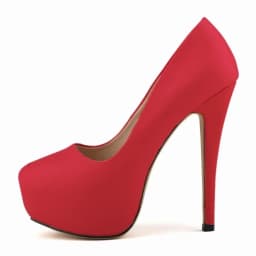 2026 Women Pumps Sexy Round Toes High Heels Fashion Super 14cm Platform Casual Thin Womens Party Red Wedding Shoes Large Size