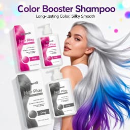 Color Booster Shampoo Lock Hair Color Enhance Semi-Permanent Colour Not Damaging Hair Non-irritating Scalp Hairdressing Shampoo