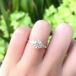 Kuololit 1.2ct Round Moissanite Rings for Women Solid 14K 10K Sliver Yellow Gold for Anniversary Wedding Engagement Christmas