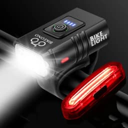 Front Rear Bicycle Light T6 LED Front MTB Mountain Bicycle Lamp Front And Back Bike Headlight Flashlight Cycling Scooter tail