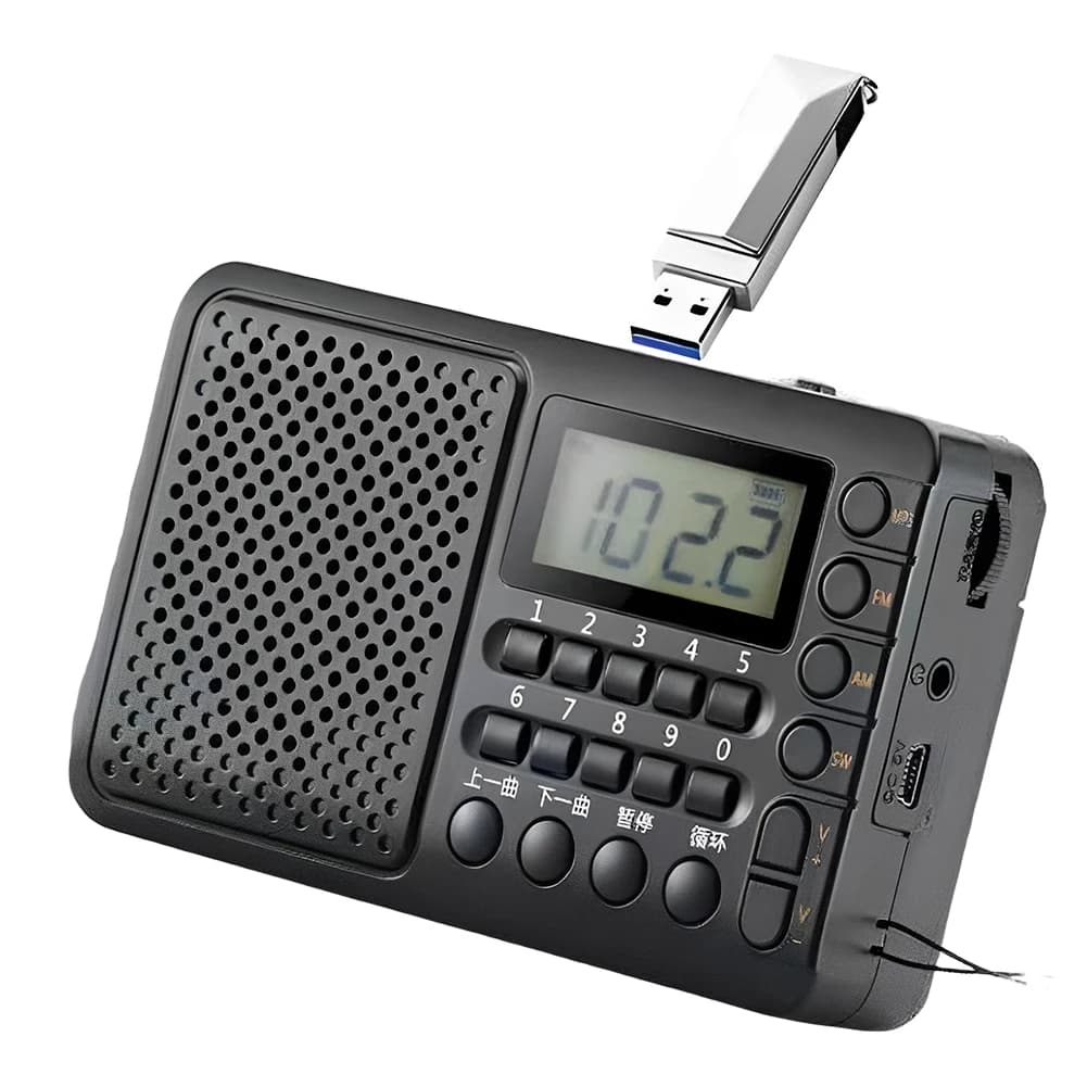 Full Band Radio with LED Screen Display Portable FM/AM/SW Receiver MP3 Music Player for Home Outdoor Gifts for Seniors Elderly
