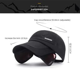 2025 Fishing Hat Summer Outdoor Fishing Sunscreen Baseball Hat Men's Mountaineering Hunting Sunshade Hat Bicycle Women's Hat
