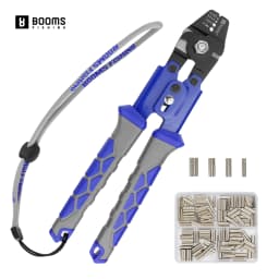 Booms Fishing XW40 Multifunction Fishing Crimping Pliers Tools Set Non-Slip Handle Fishing Crimping Tool with Crimp Sleeves Kits