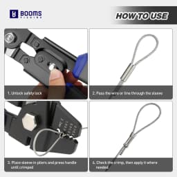 Booms Fishing XW40 Multifunction Fishing Crimping Pliers Tools Set Non-Slip Handle Fishing Crimping Tool with Crimp Sleeves Kits