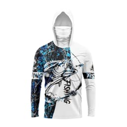 MALFC Men Hood Fishing Shirt long sleeve fishing t shirt uv protection Fishing Apparel