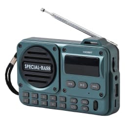 Portable Digital FM Radio Rechargeable Digital Radio Recorder with LED Display BT 5.4 Radio Speaker for Home Travel