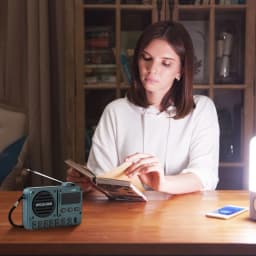 Portable Digital FM Radio Rechargeable Digital Radio Recorder with LED Display BT 5.4 Radio Speaker for Home Travel