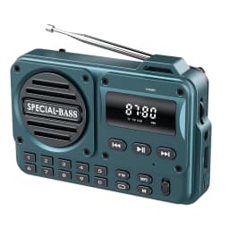 Portable Digital FM Radio Rechargeable Digital Radio Recorder with LED Display BT 5.4 Radio Speaker for Home Travel