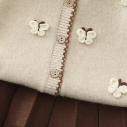 LILIIGIRL New Autumn Kids Sweater Set 2-6T Sweet Butterfly Girls Cardigan + Brown Skirt Korean Version Children Knitted Outfit