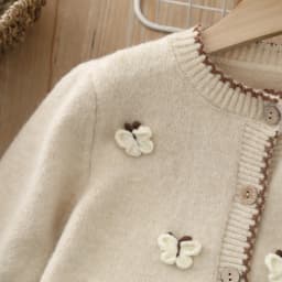 LILIIGIRL New Autumn Kids Sweater Set 2-6T Sweet Butterfly Girls Cardigan + Brown Skirt Korean Version Children Knitted Outfit