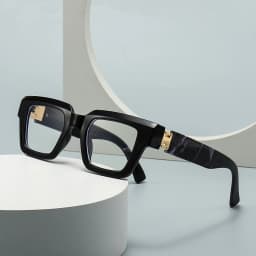 Fashion Large Frame Jelly Myopia Glasses Women 2025 Luxury Brand Square Black Glasses Ink Color Anti Blue Light Eyeglasses -2 -5
