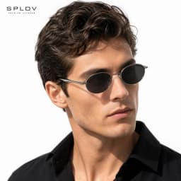 Luxury Trend Retro Small Oval Metal Frame Sunglasses UV400 Protection Anti Glare Lightweight Eyewear for Driving Travel Outdoor