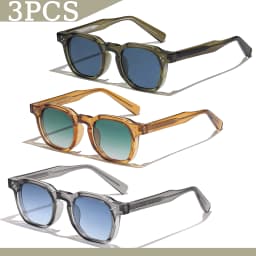 1/2/3 Pcs Wholesale Sunglasses Square Retro Men Fashion Punk Sun Glasses Women Travel Eyewear Lunette De Soleil Femme UV400