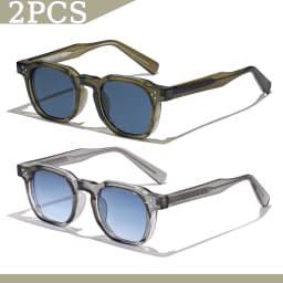 1/2/3 Pcs Wholesale Sunglasses Square Retro Men Fashion Punk Sun Glasses Women Travel Eyewear Lunette De Soleil Femme UV400