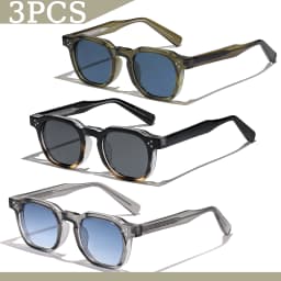 1/2/3 Pcs Wholesale Sunglasses Square Retro Men Fashion Punk Sun Glasses Women Travel Eyewear Lunette De Soleil Femme UV400