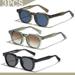 1/2/3 Pcs Wholesale Sunglasses Square Retro Men Fashion Punk Sun Glasses Women Travel Eyewear Lunette De Soleil Femme UV400