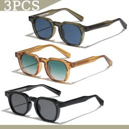 1/2/3 Pcs Wholesale Sunglasses Square Retro Men Fashion Punk Sun Glasses Women Travel Eyewear Lunette De Soleil Femme UV400